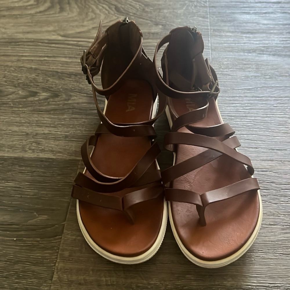 Brown Strappy Sandals